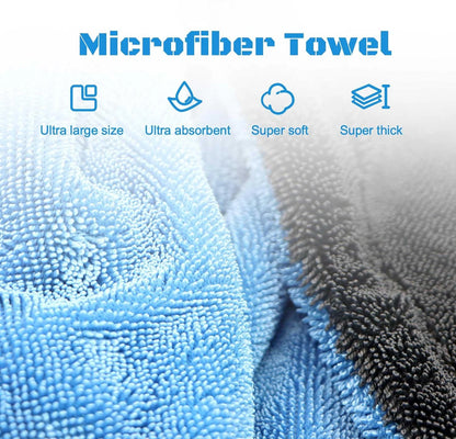 Twisted-Loop Microfiber Drying Towel