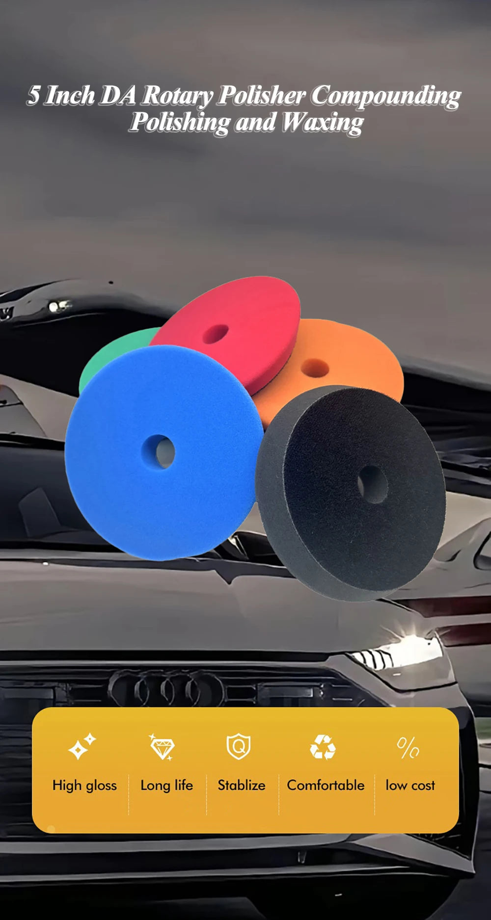 6 pcs Polisher Pads (5 Inch)