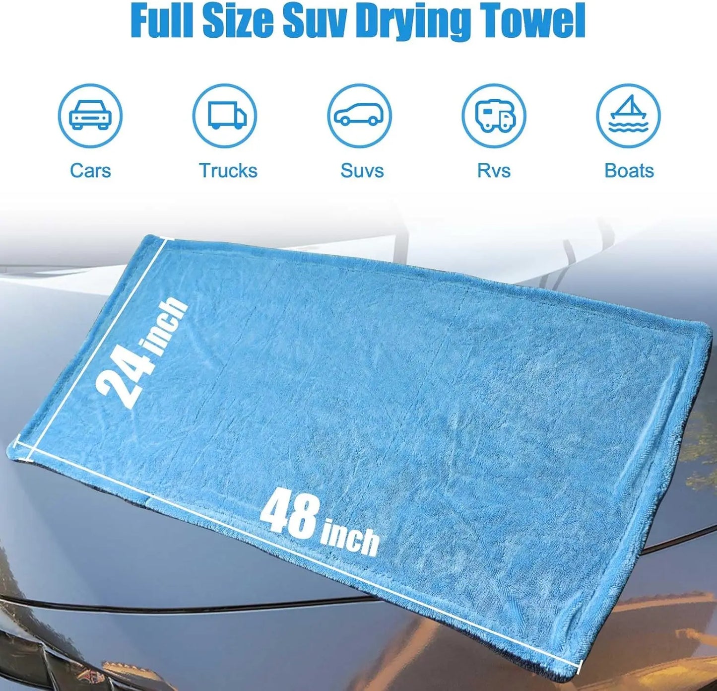 Twisted-Loop Microfiber Drying Towel